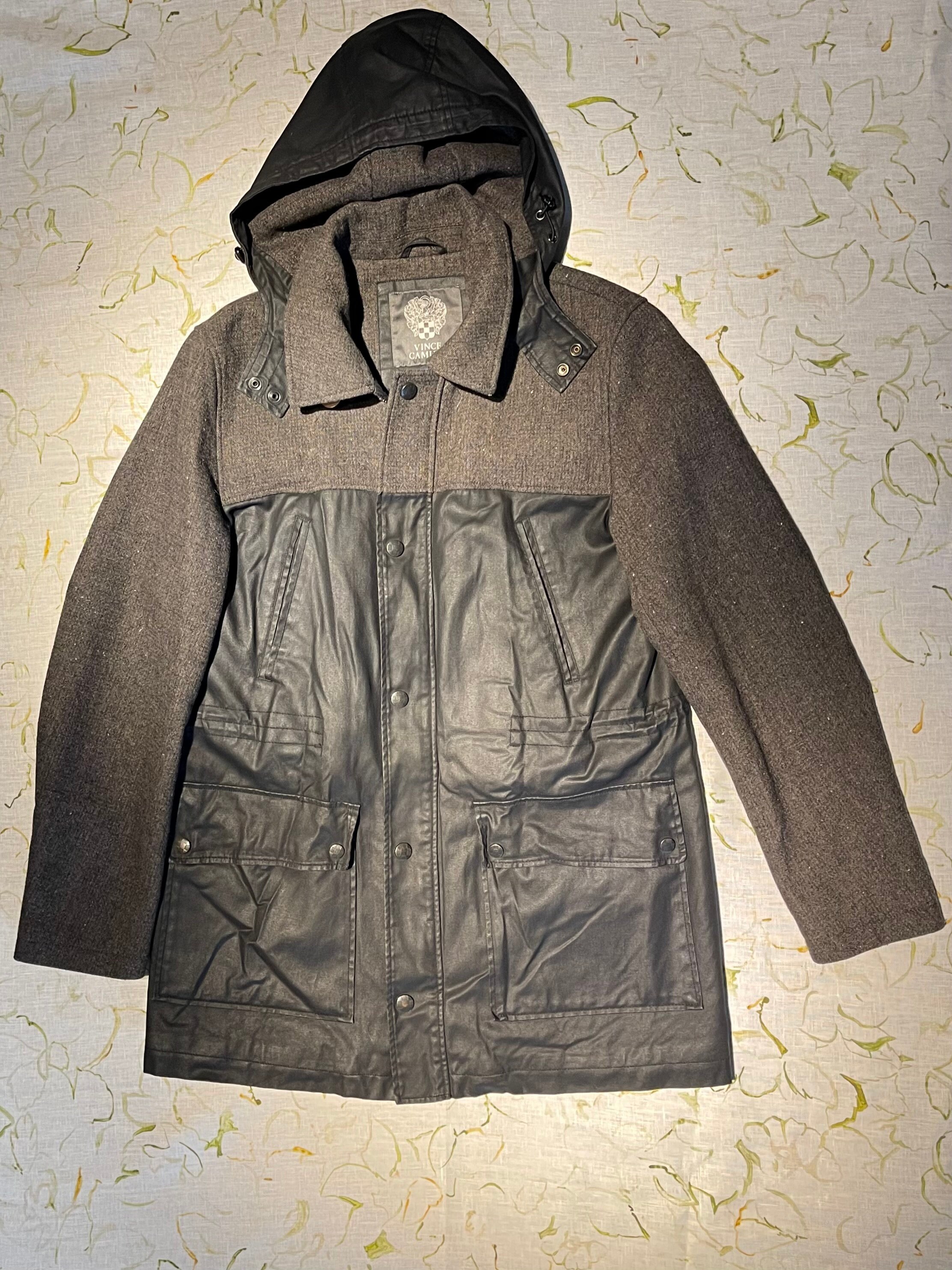 Vince Camuto Wax Denim and Wool Jacket 