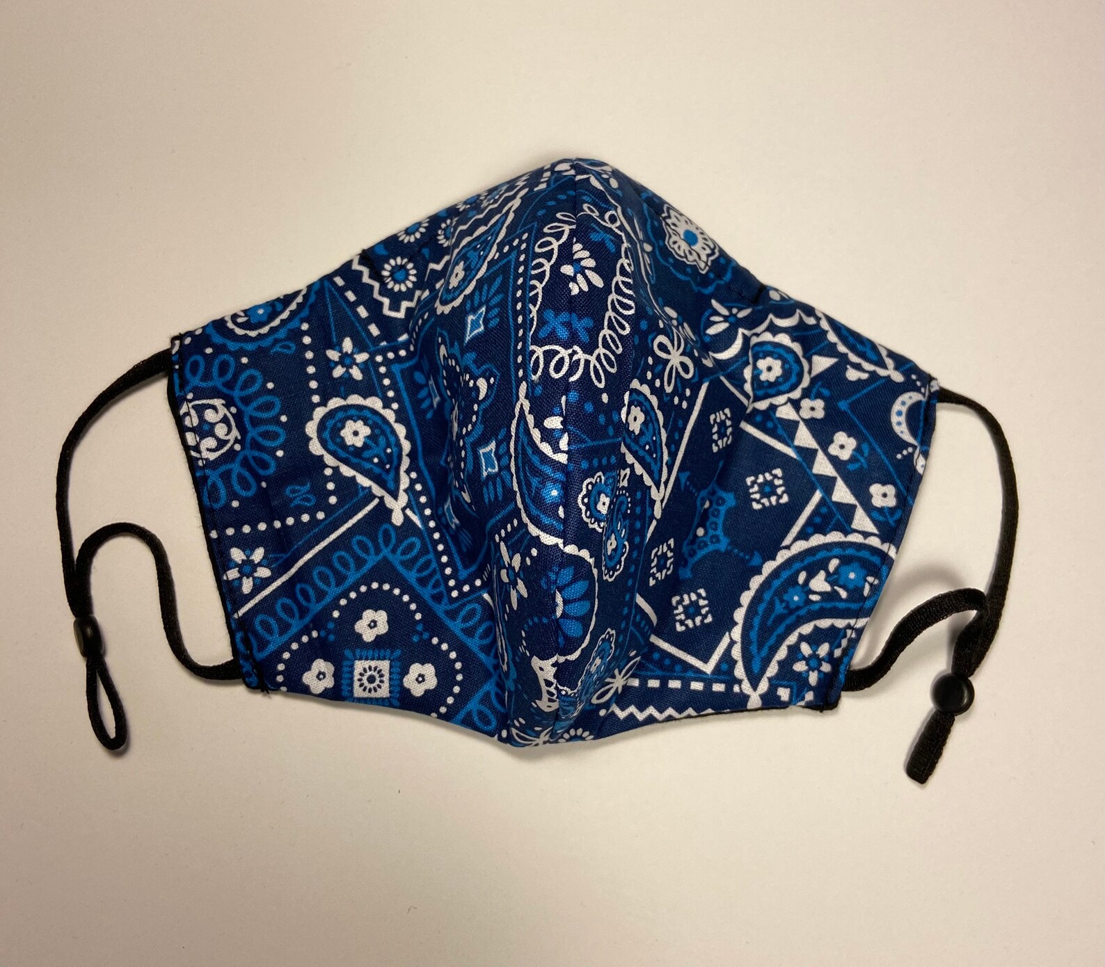 Blue Bandana Face Mask Bandana Face Mask Washable and Etsy