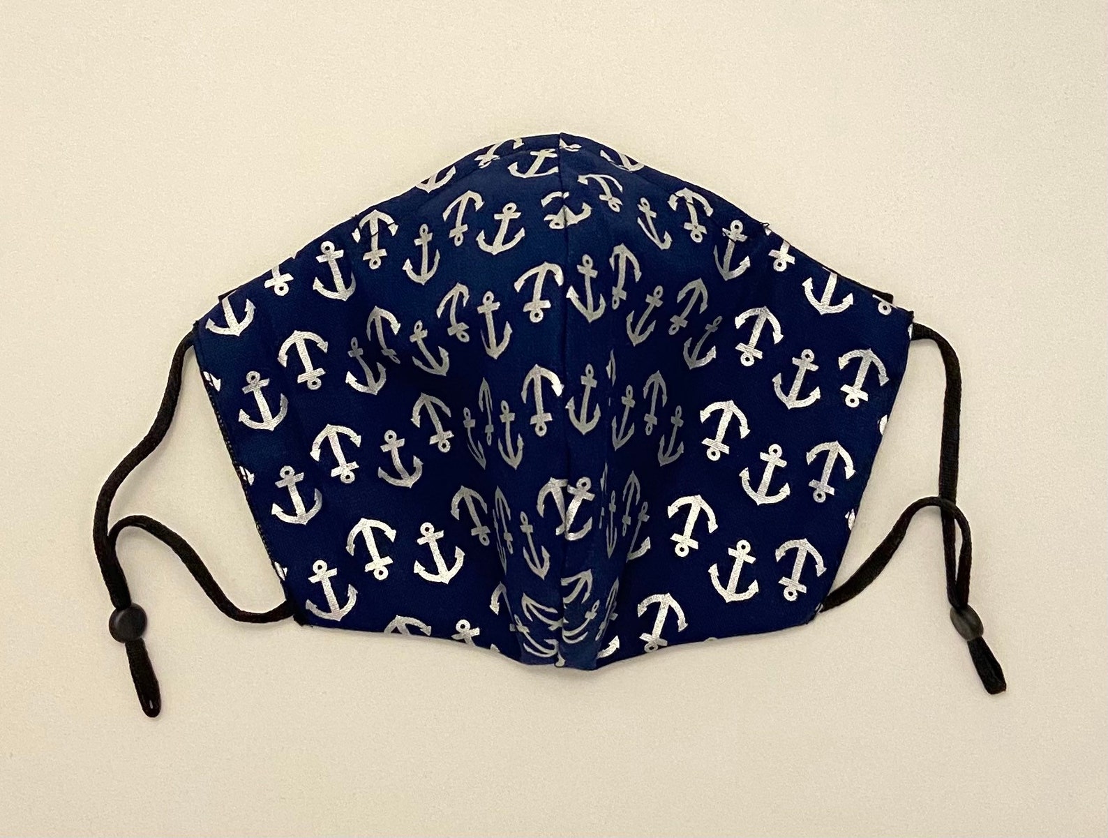 Anchor Face Mask Navy Blue Face Mask Nautical Face Mask for Etsy
