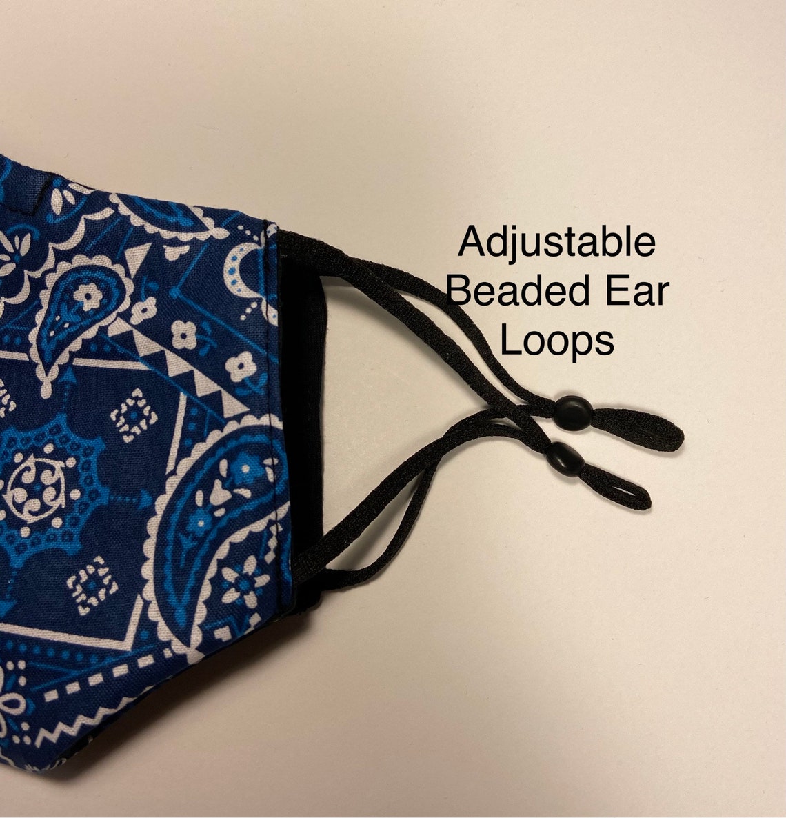 Blue Bandana Face Mask Bandana Face Mask Washable and Etsy