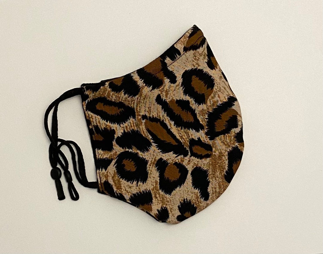 Leopard Print Face Mask Animal Print Face Mask Washable Etsy