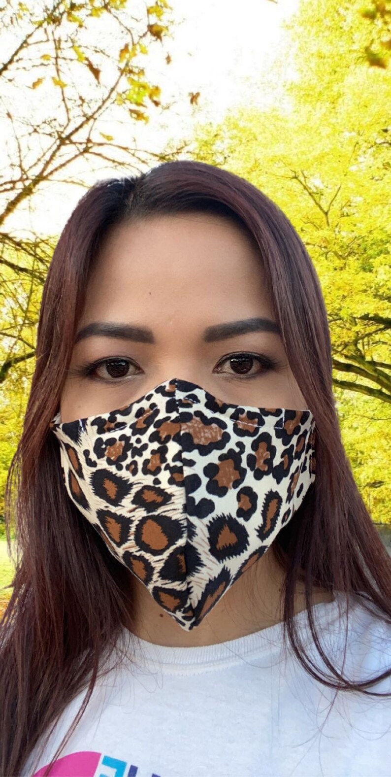 Mara Leopard Face Mask Animal Print Soft Cotton Washable with Etsy