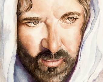 Christ Portrait Watercolor Print | Inspirational Christian Art (Digital Download)