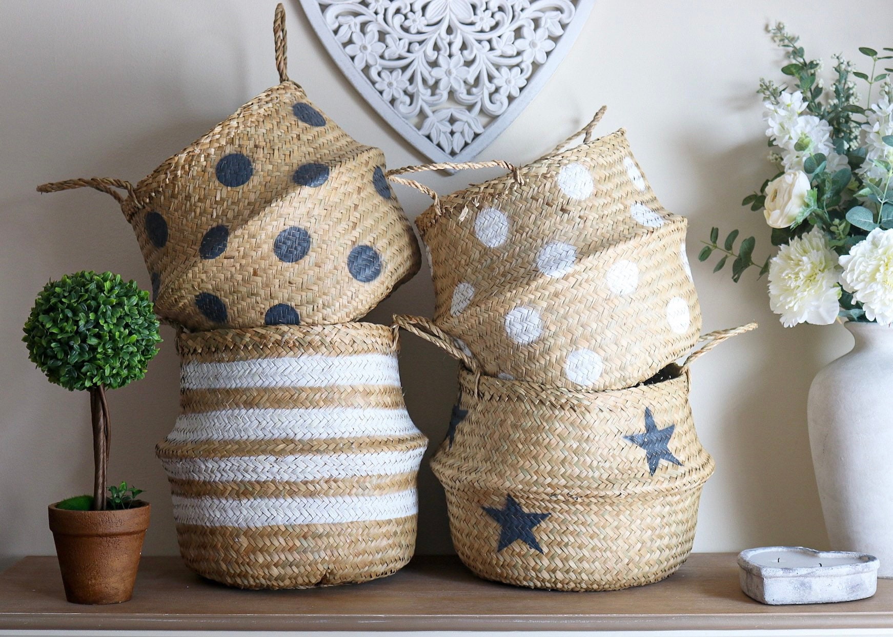 Handmade Seagrass Baskets 4 Designs Available Etsy UK