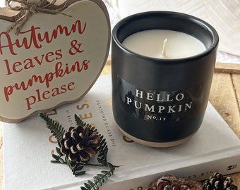 Hello Pumpkin 12oz Soy Candle - Home Decor & Gift