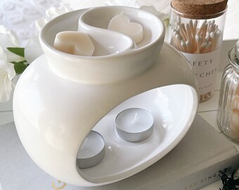 White Ceramic Rome Deluxe Ceramic Wax Burner