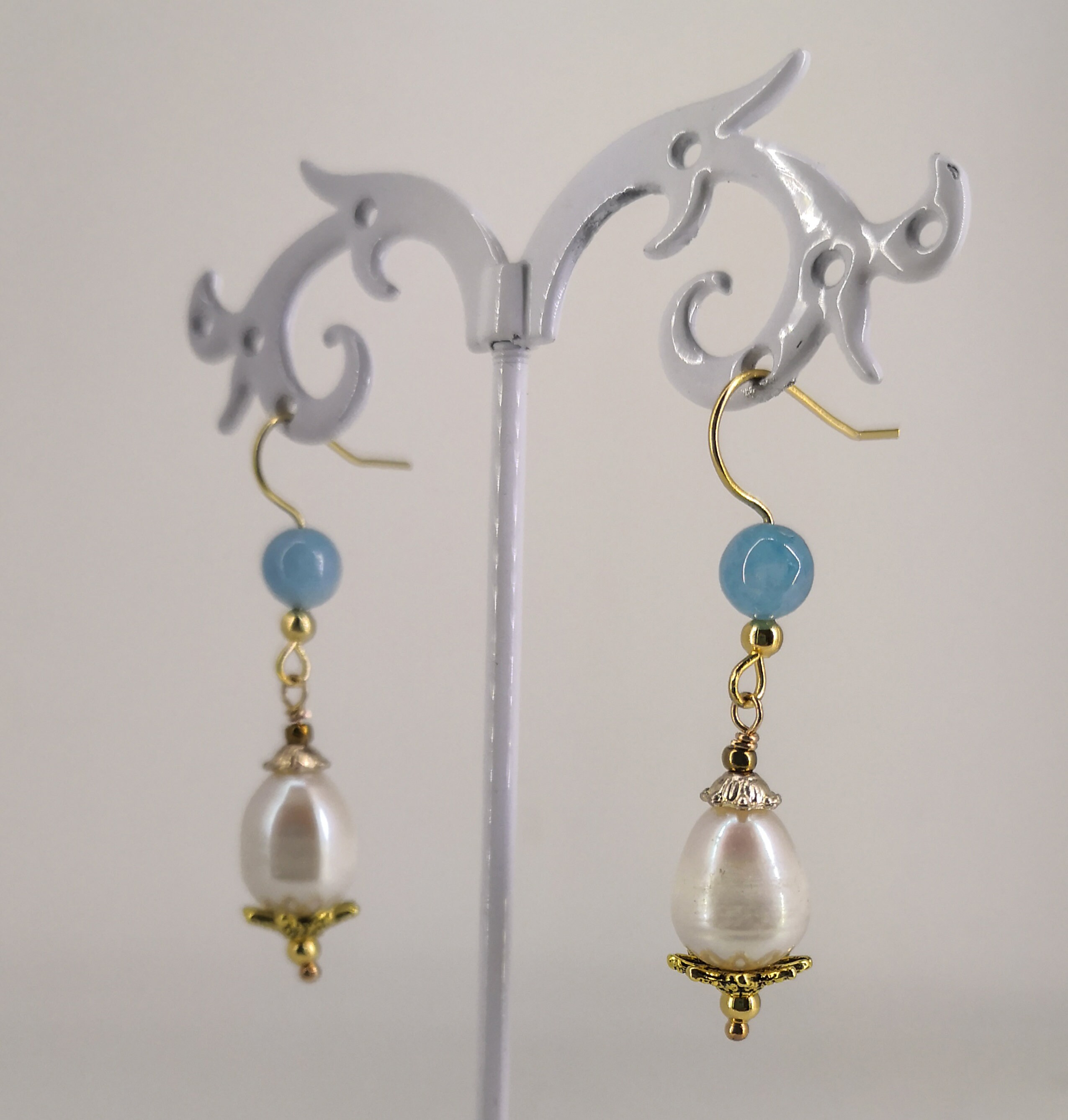 Matching Historical Tudor Style Necklace and Earrings With Real