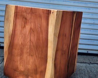 Redwood Block with 4 wheels - Can be used as a side table