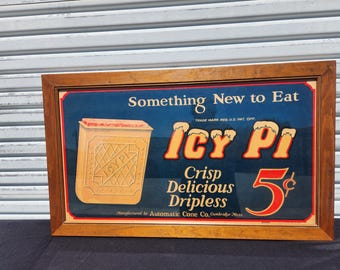 Original Icy Pi Framed Poster from the 30s.