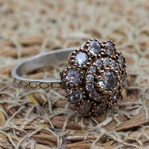 Handmade Women Ring, Zircon Ring, Turkish Handmade Ring, Authentic Ring, Ottoman Women Ring, Women Ring, Ladies Ring, 925k Sterling Silver,