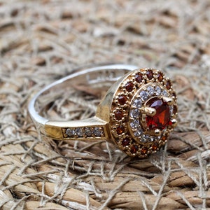 Ruby Ring, Handmade Women&#39;s Ring, Turkish Handmade Ring, Authentic Ring, Ottoman Ring, Ladies Ring, 925k Sterling Silver, Gift For Her,
