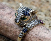 Leopard Tiger Ring, Handmade Women's Ring, Tiger Ring
