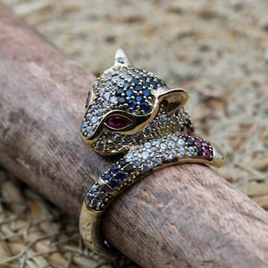 Leopard Tiger Ring Handmade Women s Ring Tiger Ring Turkish
