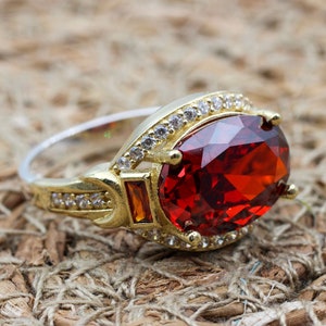 Ruby Ring, Handmade Women&#39;s Ring, Turkish Handmade Ring, Authentic Ring, Ottoman Ring, Ladies Ring, 925k Sterling Silver, Gift For Her,