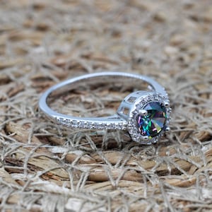 Handmade Women's Ring, Mystic Topaz Ring, Turkish Handmade Ring, Ladies Ring, Silver Women Ring, Ladies Ring, 925k Sterling Silver Ring,