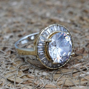 Zircon Ladies Ring, Handmade Women Ring, Turkish Handmade Silver Ladies Ring, Ottoman Ring, Ladies Ring, 925k Sterling Silver, Zircon Ring