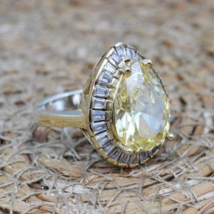 Citrine Ladies Ring, Turkish Handmade Ring, Silver Ladies Ring, Handmade Women Ring, Ottoman Women&#39;s Ring, Ladies Ring, 925 Sterling Silver