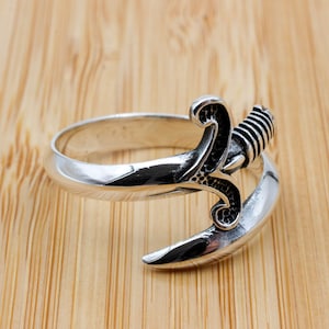 Schwert Wickelring, Türkischer handgemachter Schwert Ring, Ritter Ring, Schmuck Schwert Ring, Herren Schwert Ring, Sterling Silber 925K, Schwert Ring, Schwert,