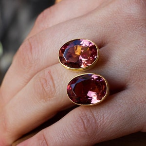 Alexandrite Women Ring, Handmade Women Ring, Turkish Handmade Silver Ladies Ring, Gold Plated Ring, 925k Sterling Silver Adjustable Ring