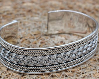 Classic Men's Gold Chain Bracelet Set, Men's Cuff Bracelet, Men's