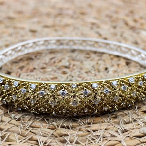 Zircon Bracelet, Ottoman Bracelet, Handmade Bracelet, Bangle Cuff, Turkish Handmade, Bangle Bracelet, Gift for Her, 925k Sterling Silver,