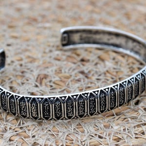 Herren Armband, Silber Herren Armreif, Silber Herren Armband, Herren Geschenke, handgemachtes Armband, Geschenk für ihn, Silber 925, Manschettenarmband Herren