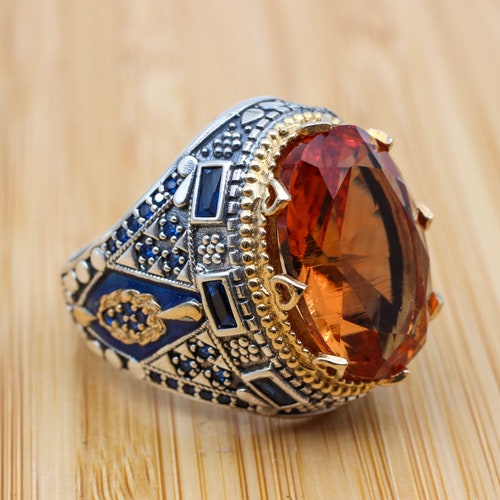 Mens Handmade Ring Turkish Handmade Silver Men Ring Ottoman - Etsy
