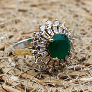 Handmade Emerald Ring: Ottoman Style 925k Sterling Silver Ring