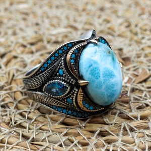 Larimar mens ring on sale