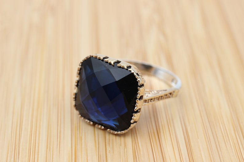 Ottoman Women Ring Handmade Women/'s Ring Ladies Ring Authentic Ring Turkish Handmade Ring 925k Sterling Silver Sapphire Topaz Ring