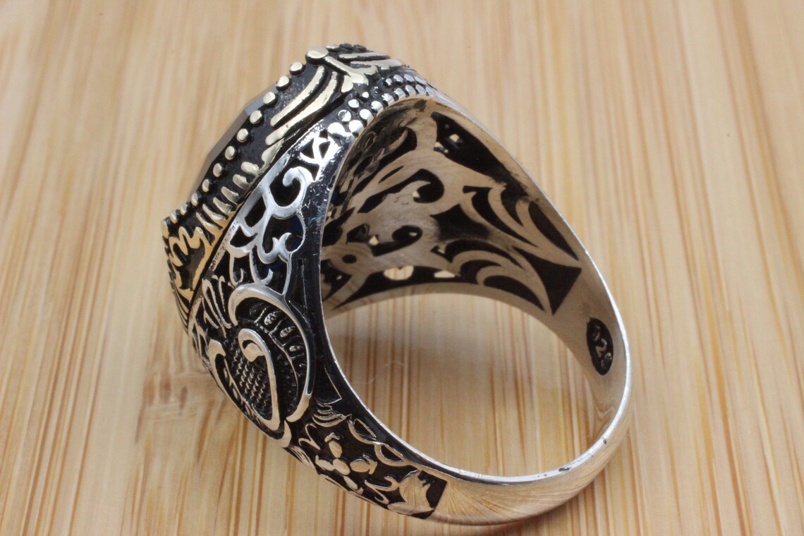 Turkish Handmade Ring Mens Handmade Ring Cubic Zircon Etsy UK
