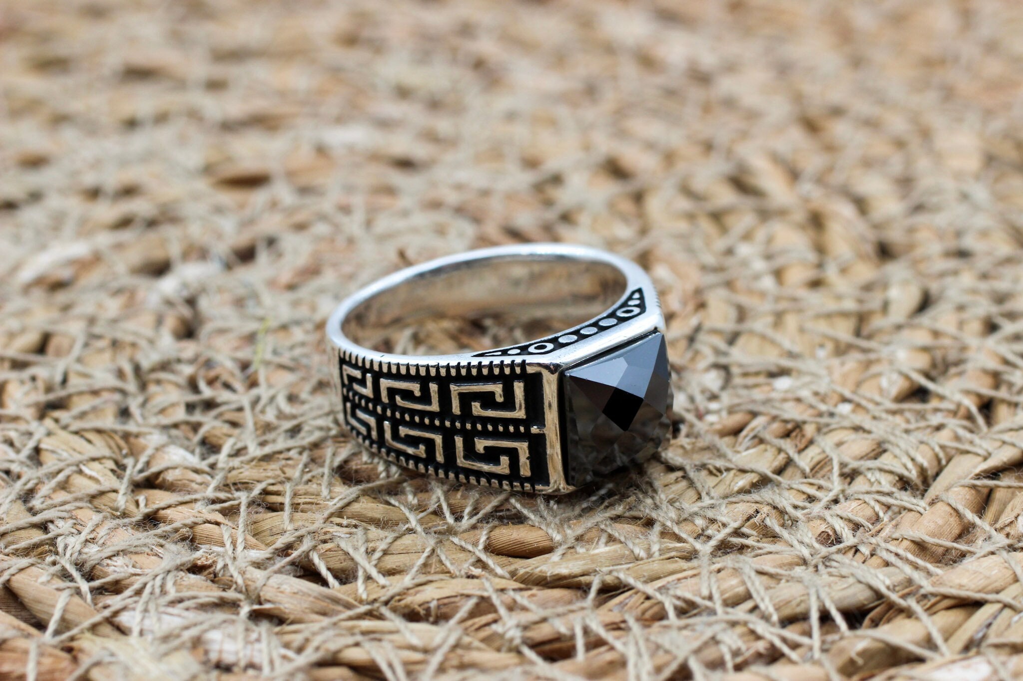 Handmade Ottoman Onyx Ring: 925 Sterling Silver Men's Jewelry - Etsy