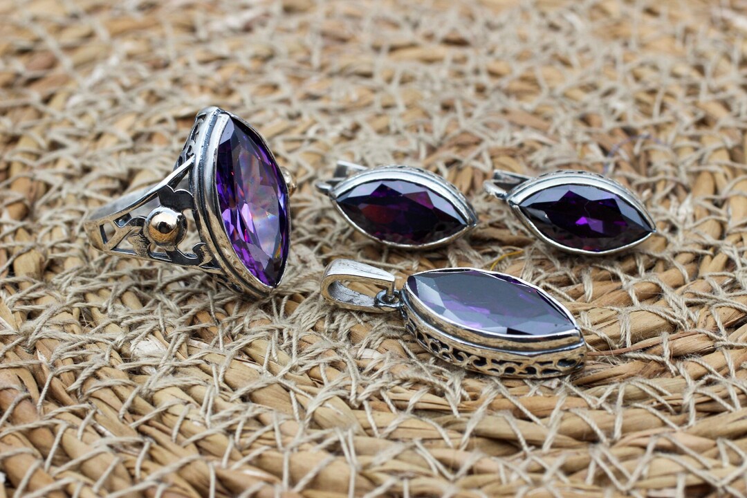 Amethyst Ladies Set, Authentic Set, Handmade Women Set, Turkish ...