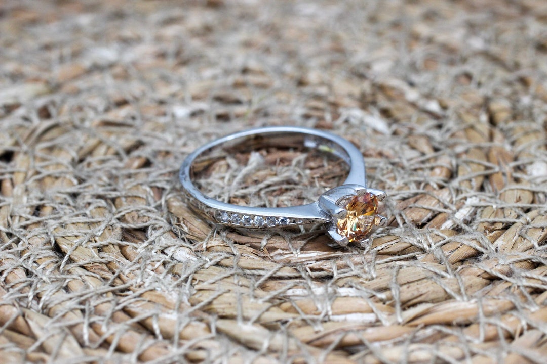 手作りのトパーズスターリングシルバーリング：トルコのオスマン帝国