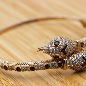Onyx Bracelet, Snake Bracelet, Handmade Bracelet, Bangle Cuff, Turkish Handmade, Animal Bracelet, Gift For Her, 925k Sterling Silver, Onyx