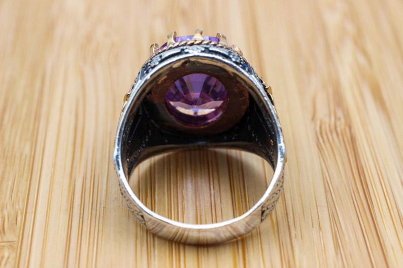 Amethyst Men's Ring Mens Handmade Ring Turkish Handmade Etsy
