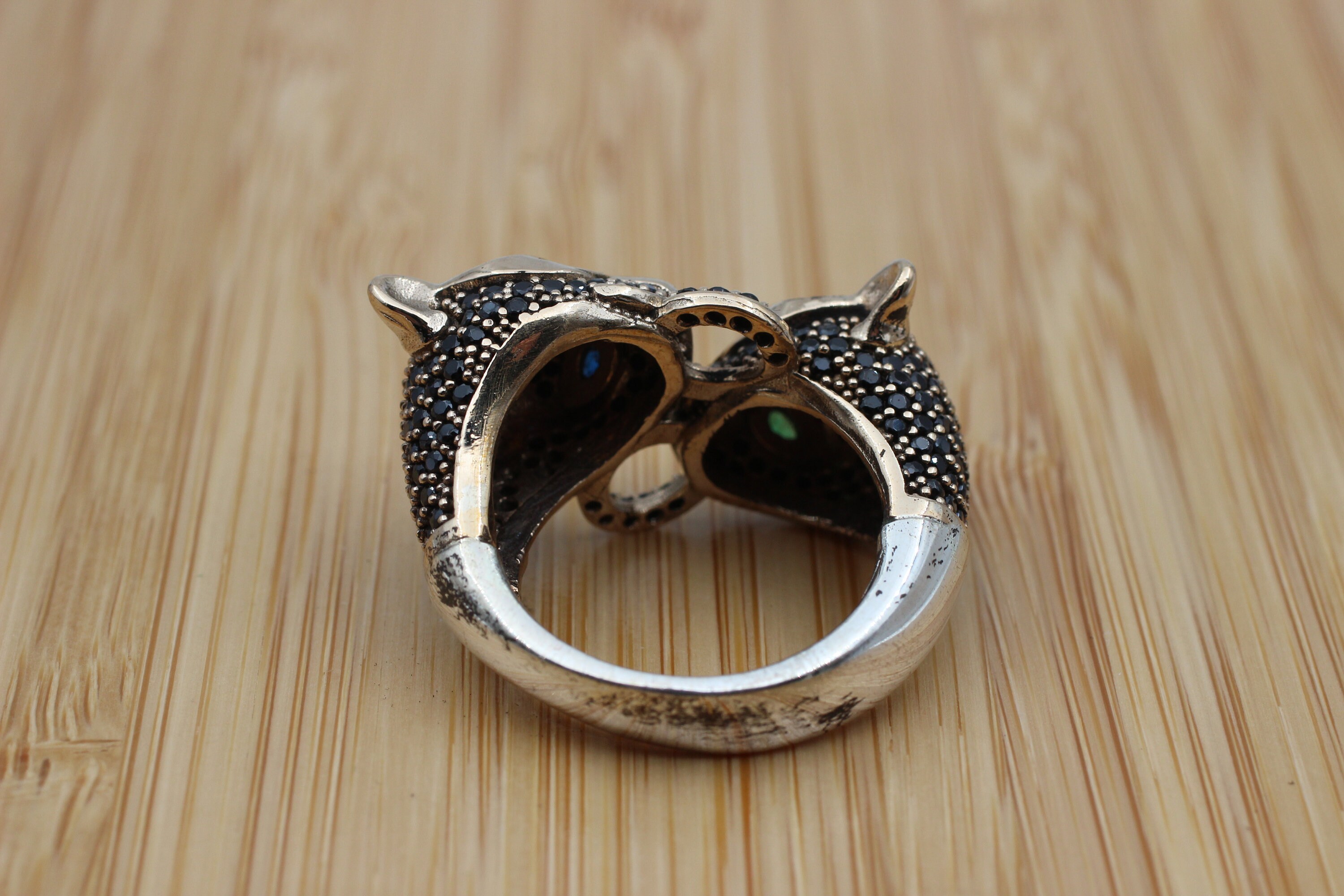 Onyx Tiger Ring, Handmade Women's Ring, Turkish Handmade