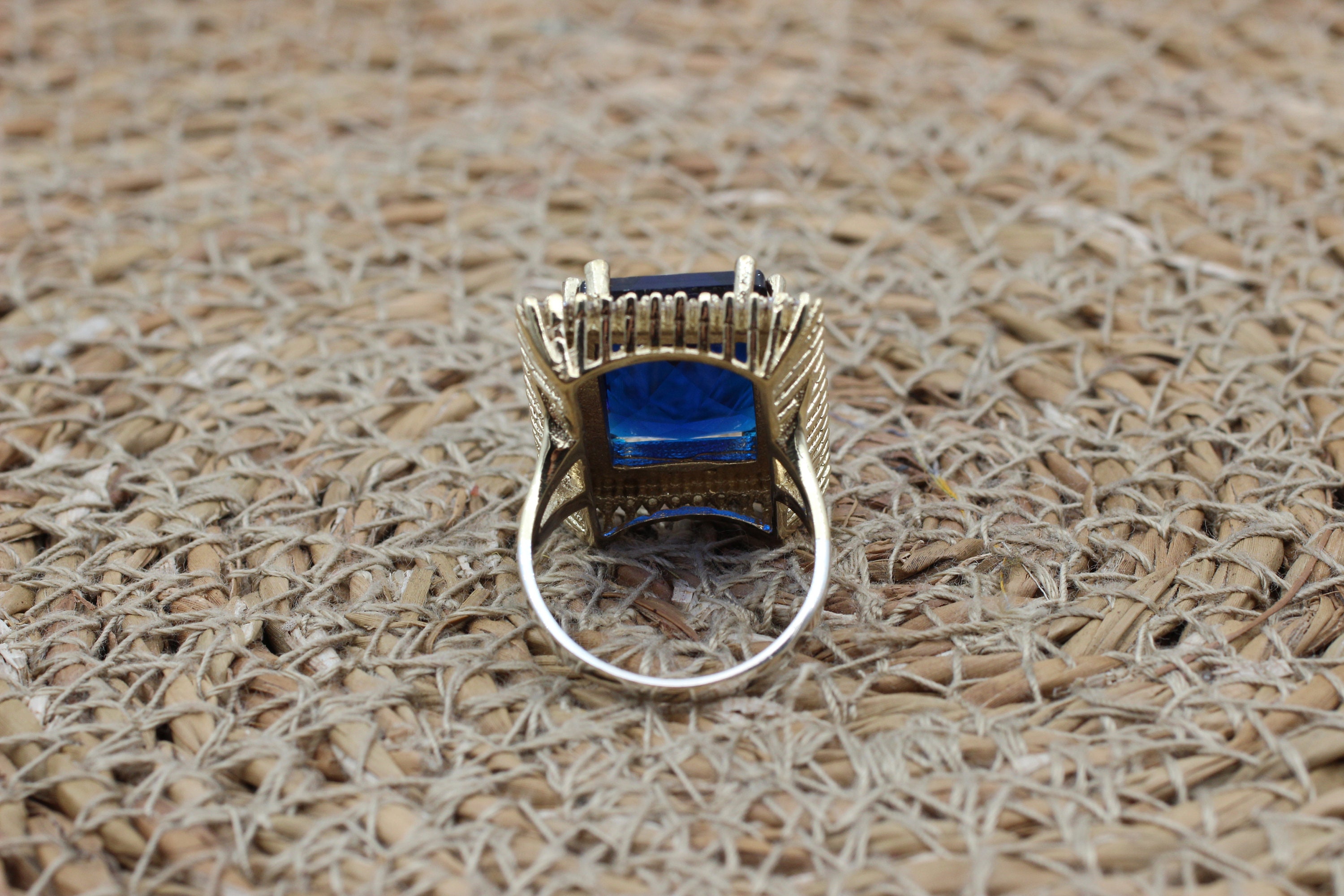 Set Di Zaffiri In Argento Sterling Fatto A Mano: Gioielli Con Pietre Baguette - Italia - Foto 7