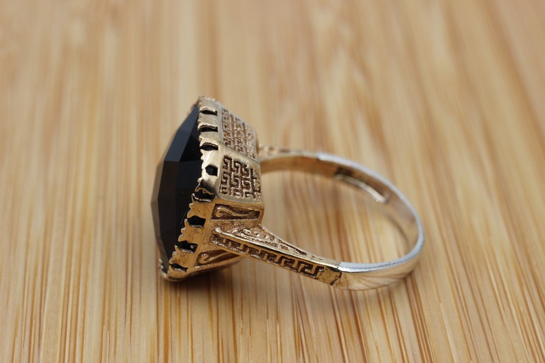 Ottoman Women Ring Handmade Women/'s Ring Ladies Ring Authentic Ring Turkish Handmade Ring 925k Sterling Silver Sapphire Topaz Ring
