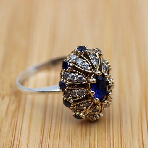 Sapphire Topaz Ring Handmade Women's Ring Authentic - Etsy