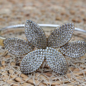 Zircon Bracelet, Ottoman Bracelet, Handmade Bracelet, Bangle Cuff, Turkish Handmade, Bangle Bracelet, Gift for Her, 925k Sterling Silver,