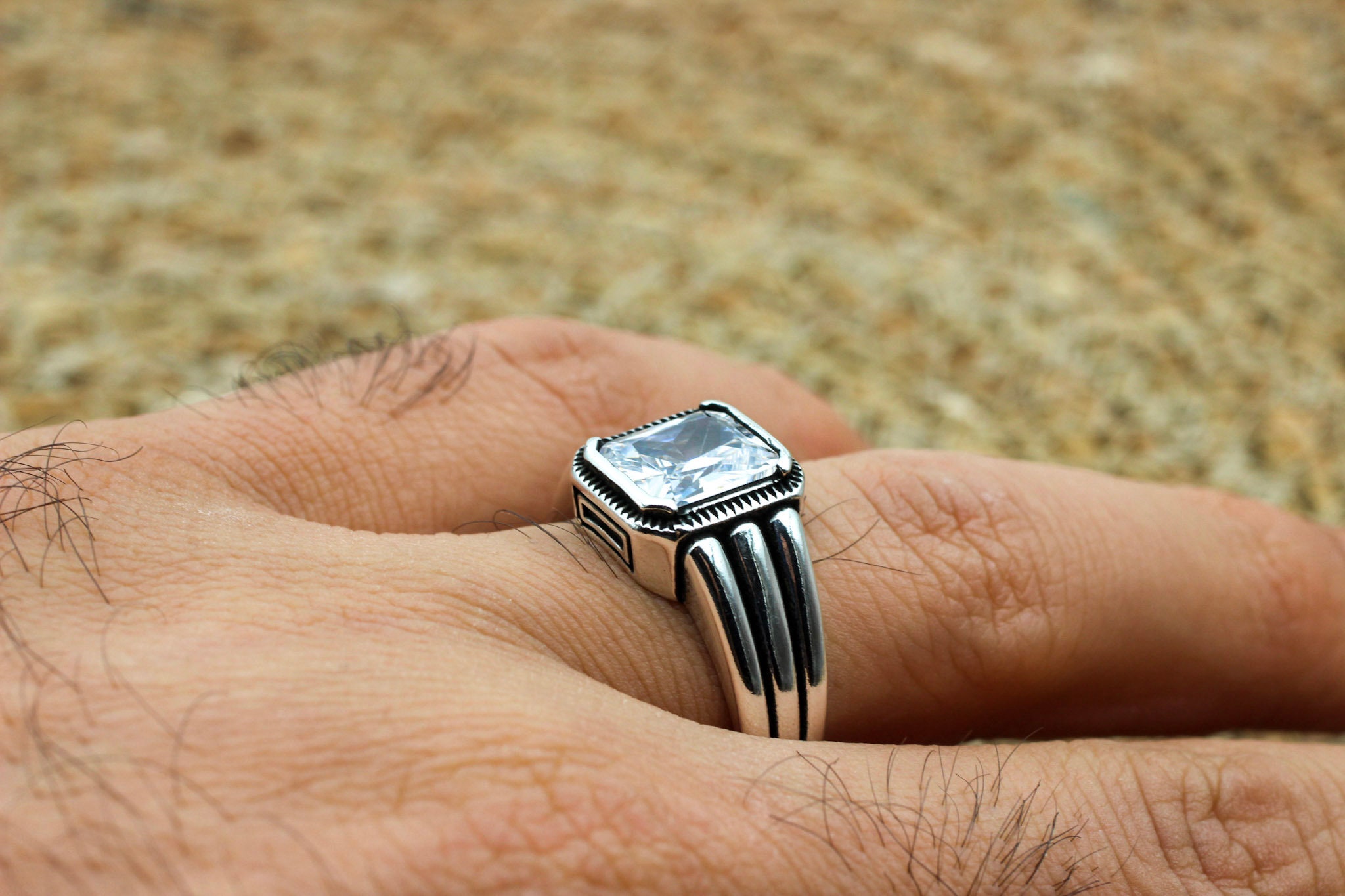 Handmade 925k Sterling Silver Men display picture 1