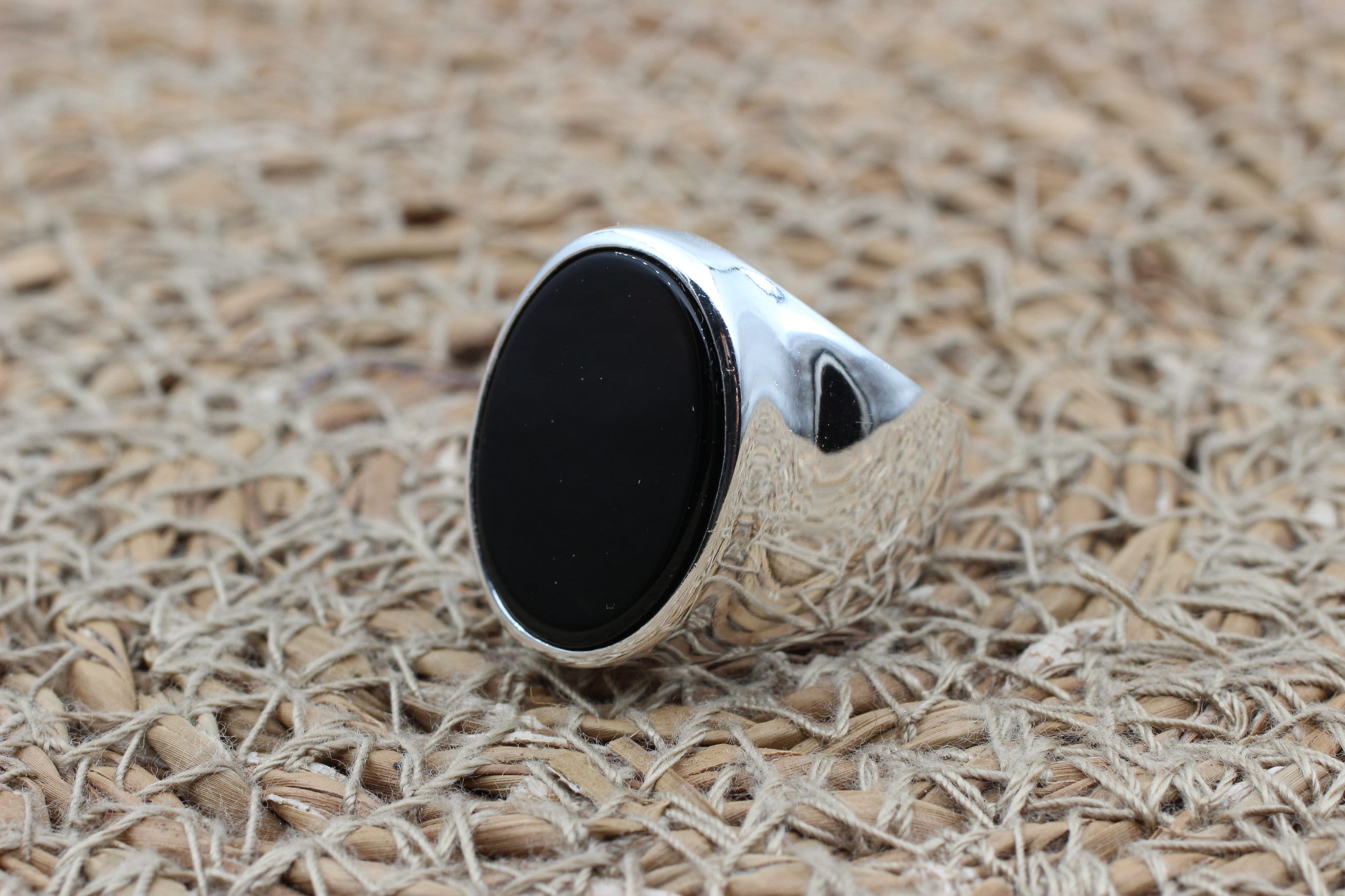 Handmade Sterling Silver Onyx Men's Ring: Ottoman Style - Etsy