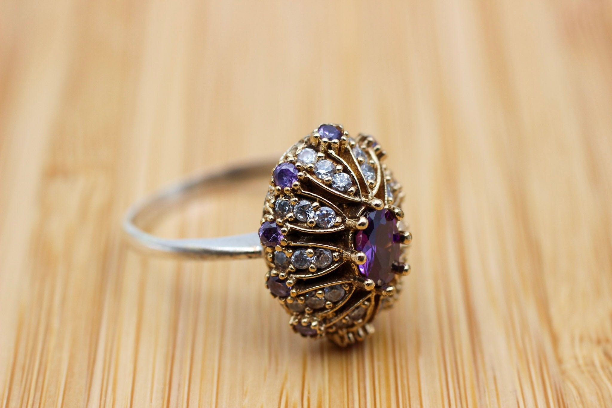 Amethyst Ring, Handmade Women's Ring, Turkish Handmade, Silver Ladies Ring, Ottoman Ring, Authentic, Ladies Ring, 925k Sterling Silver Ring,
