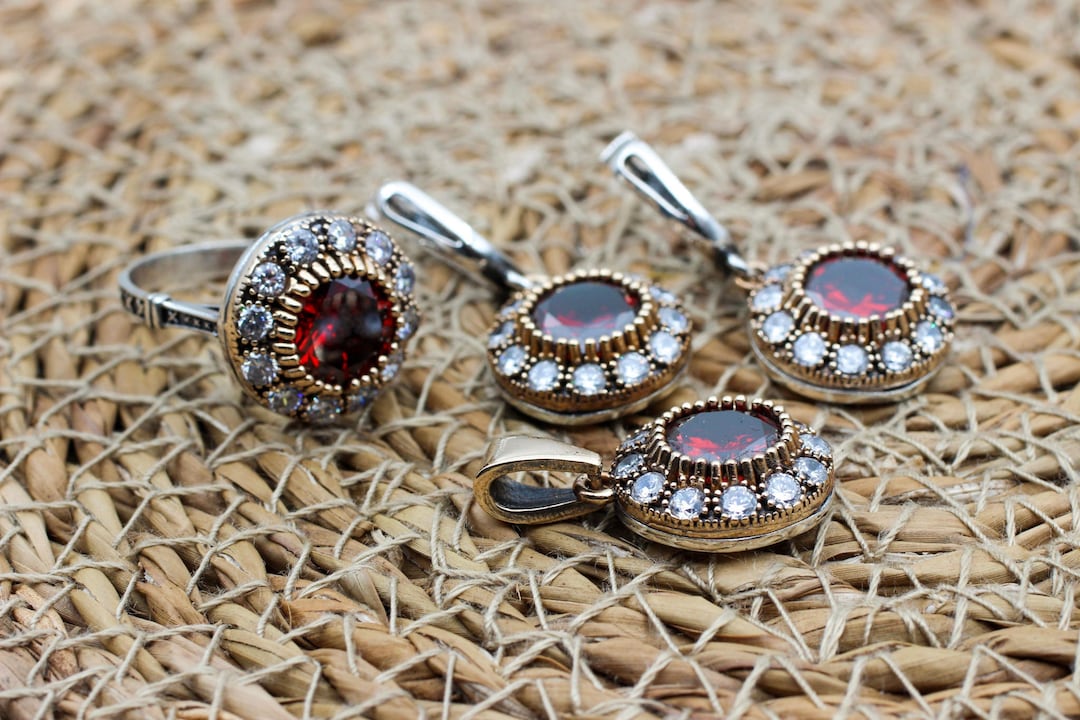 Ruby Set, Authentic Set, Handmade Set Women, Turkish Handmade, Ladies ...