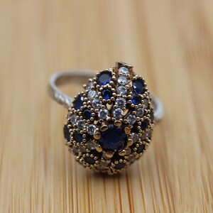 Sapphire Topaz Ring, Handmade Women's Ring, Authentic Ring, Turkish ...