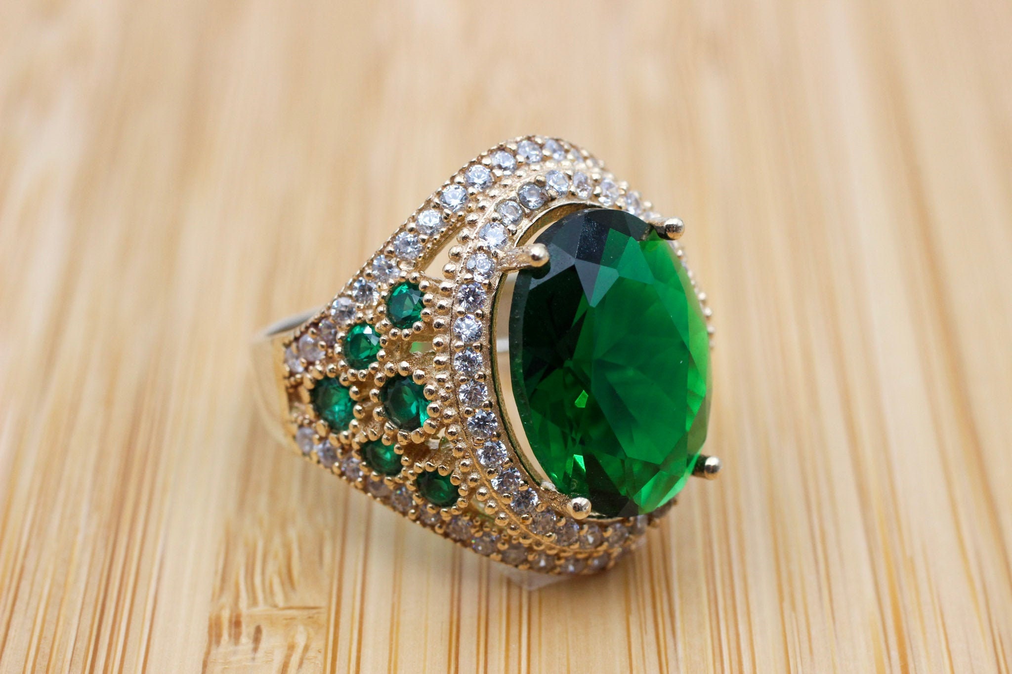 Emerald Ring Ladies Ring Handmade Women's Ring Turkish | Etsy