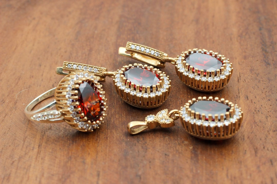 Ruby Set, Authentic Set, Handmade Set Women, Turkish Handmade, Ladies ...