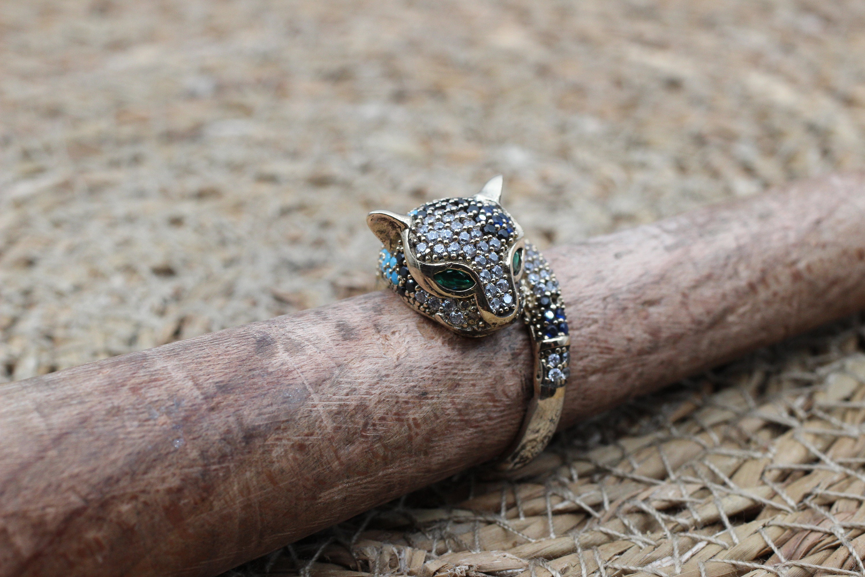人気 ブランド チェック Ring, Tiger Leopard Handmade Ring Tiger Ring, Women's アクセサリー
