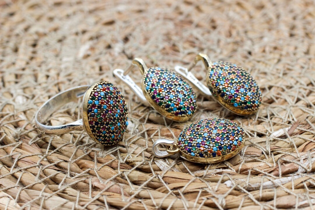 Mixed Jewelry Set, Authentic Set, Handmade Set Women, Turkish Handmade